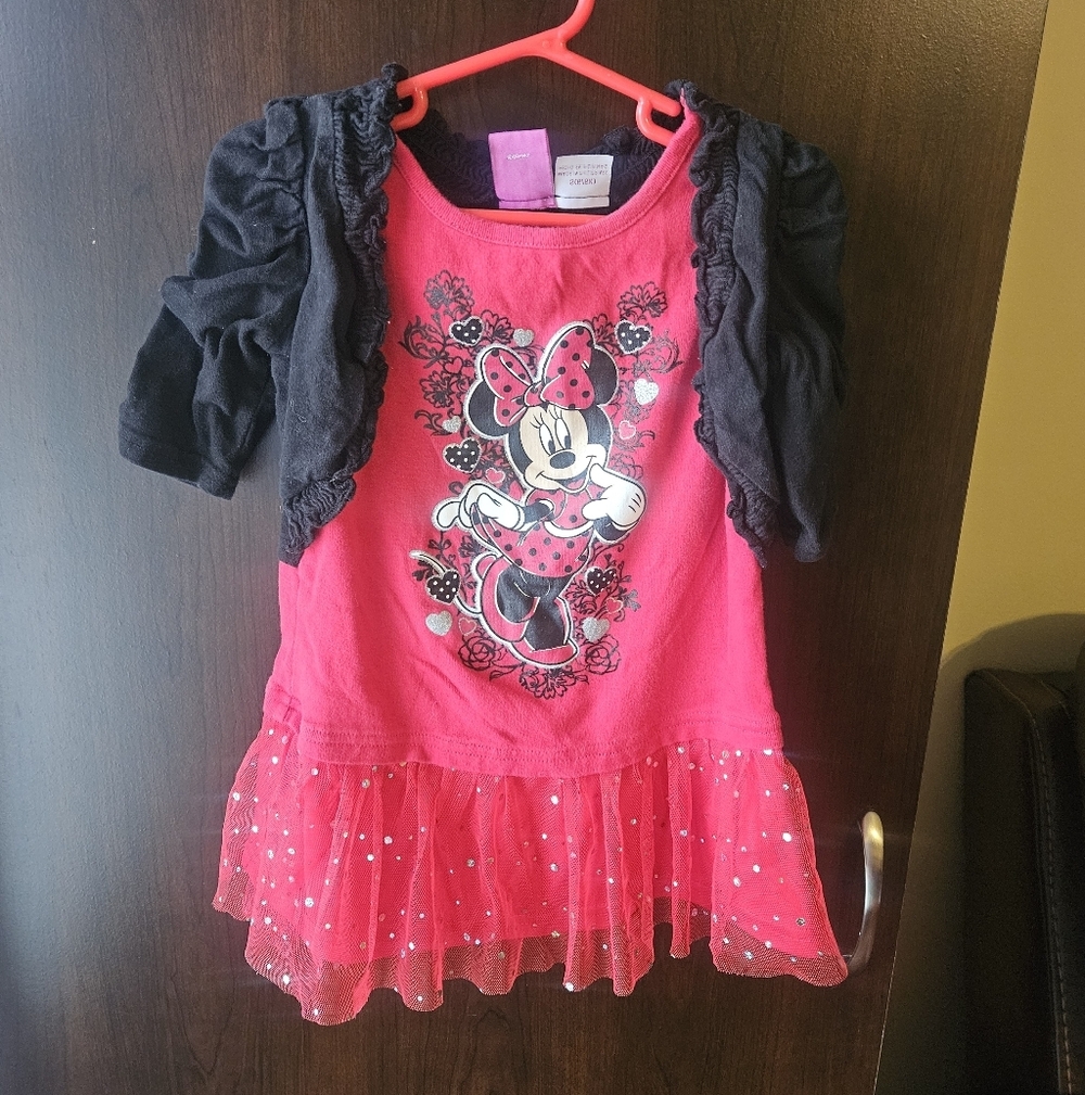 Disney Red and Black Minnie Mouse Dress